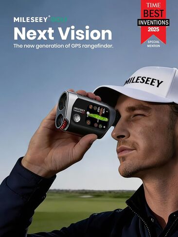 MILESEEY GenePro G1 Touchscreen & GPS Rangefinder with Slope, 43000+ Preloaded Courses, 1300 Yards Laser Range Finder Golf with Red & Green Display, 0.1s Flag Pole Locking Vibration, 6X Magnification in Kuwait
