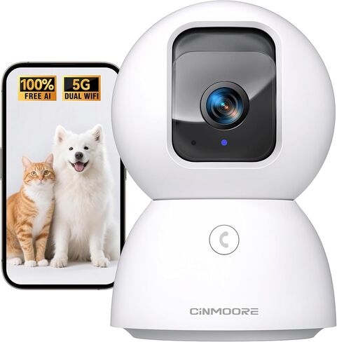 2.5K Indoor Camera 2pack, Free AI Person/Pet/Cry Detection, 4MP Pet/Dog/Cat/Baby Camera w/Phone App, Cameras for Home Security, Pan Tilt 2.4GHz WiFi, Night Vision, Full Duplex 2-Way Audio in Saudi Arabia