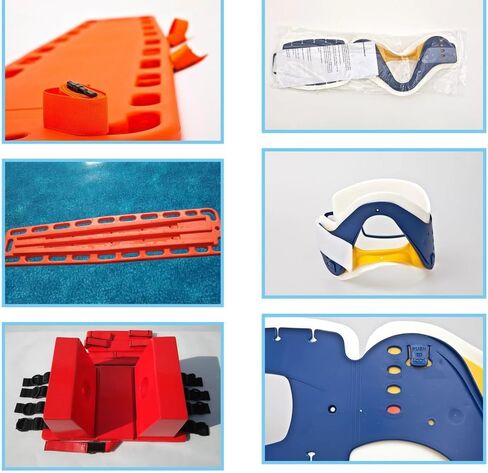 Lightweight Spine Board Stretcher with Adjustable Straps & Neck Brace - 72"x13"x2" Portable Immobilization System for EMTs, Ambulance, Sports Fields & Rescue Operations in Saudi Arabia