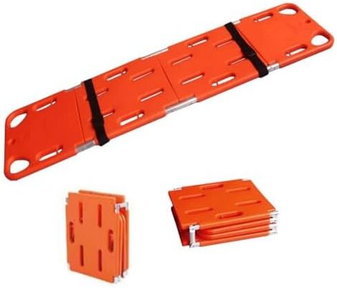 Lifeguard Spine Board Stretcher - Heavy-Duty Foldable Plastic Backboard, 350Lb Capacity, Water-Resistant Rescue Board, Durable Two-Fold Design for Emergency Lifesaving in Saudi Arabia