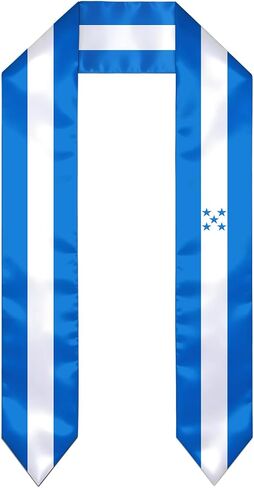 Cape Verde Flag Graduation Stole Satin Stole Scarf for Study Aboard International Students 72" Length in Kuwait