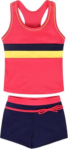 Tankini Swimsuit for Girl Cover Up Sporty Adjustable Straps Bathing Suits Summer High-Waist Beach Swimwear in Saudi Arabia