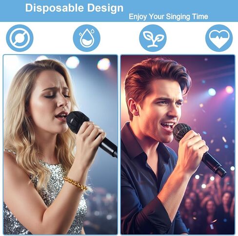 200 قطعة من أغطية الميكروفون للاستعمال مرة واحدة، زجاج أمامي للميكروفون أسود مع شريط مطاطي، أغطية ميكروفون مريحة للميكروفونات لأداء مرحلة استوديو تسجيل KTV in Kuwait