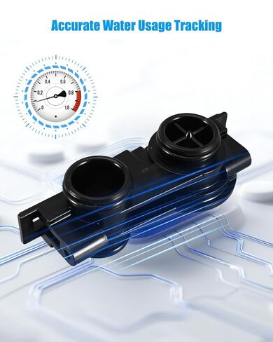 60626 Electronic Turbine Meter Assembly Fit for Fleck 2510 5600SXT 5000 5800 6700 9000 9100 Water Softeners, with Clip Screw Flow Meter Cable, Replace FL60626 in Saudi Arabia
