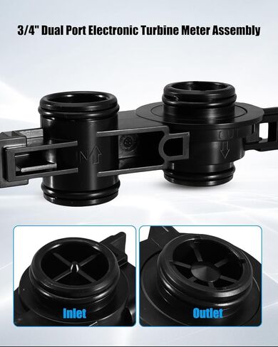 60626 Electronic Turbine Meter Assembly Fit for Fleck 2510 5600SXT 5000 5800 6700 9000 9100 Water Softeners, with Clip Screw Flow Meter Cable, Replace FL60626 in Saudi Arabia
