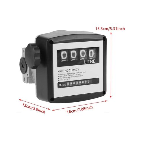 Igital Meter 1Inch Oil Mechanical Meter Aluminum Meter 4-Digital Batch Display Meter Fuel Transfer Gallon Meter in Saudi Arabia
