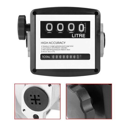 Igital Meter 1Inch Oil Mechanical Meter Aluminum Meter 4-Digital Batch Display Meter Fuel Transfer Gallon Meter in Saudi Arabia