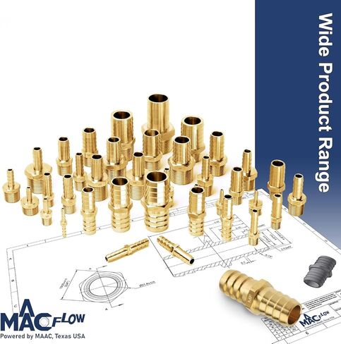 MAACFLOW النحاس 1/2 "إلى 3/8" خرطوم المخفض معرف الشائكة المناسب (حزمة من 2) in Kuwait