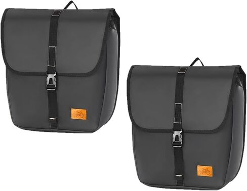 【قطعتان】 حقيبة دراجة 20 لتر للدراجات الهوائية، حقائب ذات سعة كبيرة مقاومة للماء لركوب الدراجات والسفر اليومي. (أسود 2 قطعة) in Kuwait