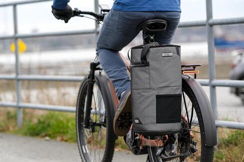 Two Wheel Gear Solo Market Pannier, 30L Bike Grocery Bag, Graphite Grey, 14x19x8 inches in Kuwait