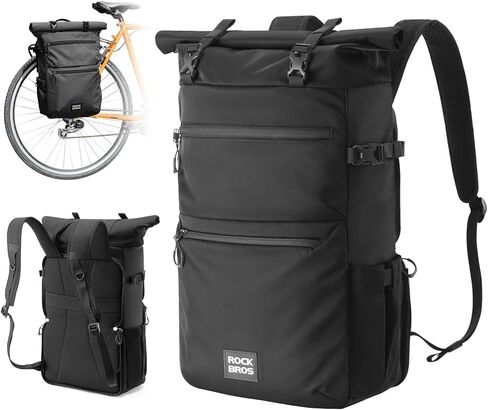 ROCKBROS Bike Panniers Bike Bags for Bicycles Rear Rack 16L, Expandable Backpack Shoulder Bag for Cycling, Traveling in Saudi Arabia