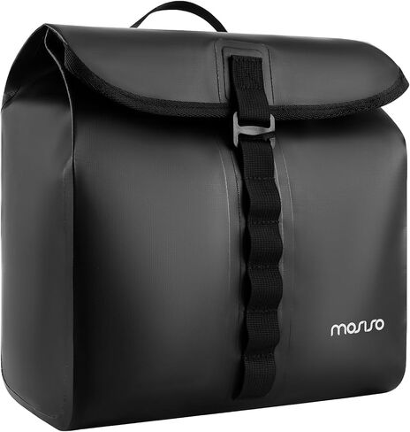 MOSISO Bike Panniers Bag, Waterproof Bicycle Rear Rack Bags, Flap Bicycle Rear Rack Seat Luggage Storage Trunk Bag Cycling Accessories for Road Mountain Traveling Commuting 8L, Black in Saudi Arabia
