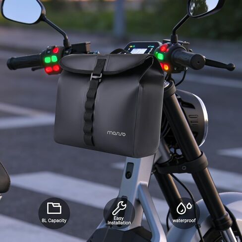 MOSISO Bike Panniers Bag, Waterproof Bicycle Rear Rack Bags, Flap Bicycle Rear Rack Seat Luggage Storage Trunk Bag Cycling Accessories for Road Mountain Traveling Commuting 8L, Black in Saudi Arabia