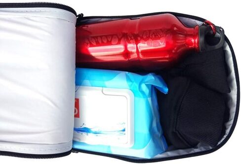 حقيبة رف الدراجة من مانويل، حقيبة صندوق المقعد الخلفي للدراجة، حقيبة مقاومة للماء للدراجة مع شريط عاكس، حقيبة تخزين الرف الخلفي لركوب الدراجات على الطرق الجبلية - أسود in Kuwait