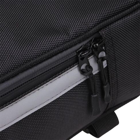 حقيبة رف الدراجة من مانويل، حقيبة صندوق المقعد الخلفي للدراجة، حقيبة مقاومة للماء للدراجة مع شريط عاكس، حقيبة تخزين الرف الخلفي لركوب الدراجات على الطرق الجبلية - أسود in Kuwait