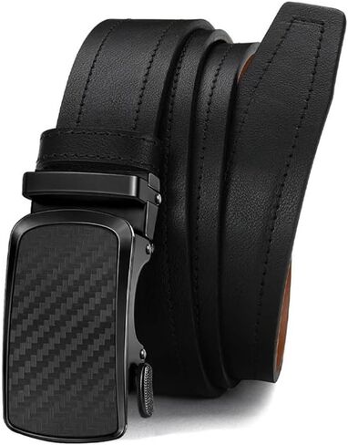 Men's Leather Automatic Ratchet Belt Randomly Adjustable Business Casual Jeans Pants in Saudi Arabia
