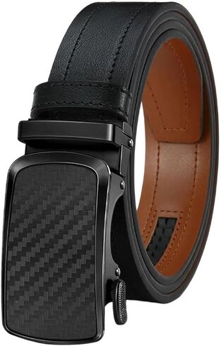 Men's Leather Automatic Ratchet Belt Randomly Adjustable Business Casual Jeans Pants in Saudi Arabia