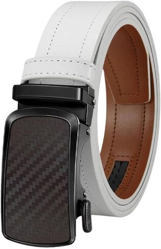 Men's Leather Automatic Ratchet Belt Randomly Adjustable Business Casual Jeans Pants in Saudi Arabia