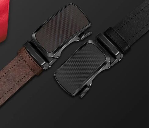 Men's Leather Automatic Ratchet Belt Randomly Adjustable Business Casual Jeans Pants in Saudi Arabia