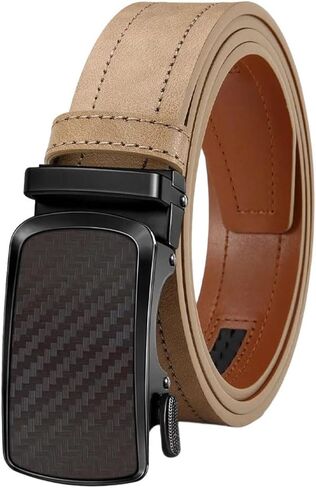 Men's Leather Automatic Ratchet Belt Randomly Adjustable Business Casual Jeans Pants in Saudi Arabia