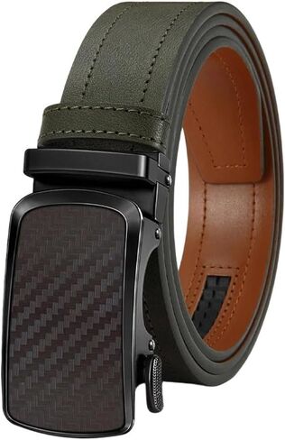 Men's Leather Automatic Ratchet Belt Randomly Adjustable Business Casual Jeans Pants in Saudi Arabia