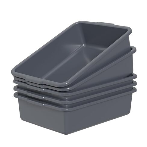 8 L Gray Small Commercial Bus Tubs, Plastic Food Service Bus Tub, 5 Packs in Saudi Arabia