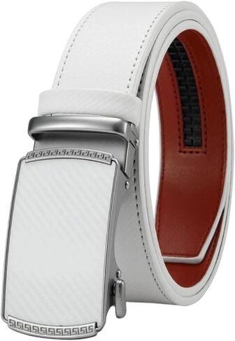 حزام جلد صناعي بإبزيم تلقائي للرجال مصمم للأعمال باللون الأسود والبني مقاس 115 125 in Saudi Arabia