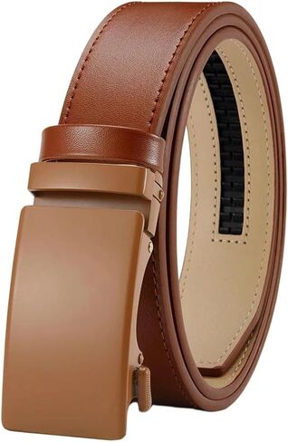 Men's Cowhide Casual Business Denim Belt Pin Buckle Jeans Work Pants Belt in Saudi Arabia