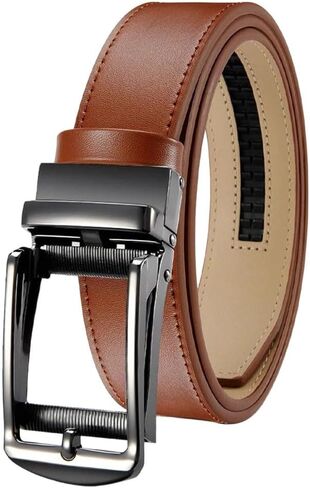 Men's Automatic Ratchet Belt With Genuine Leather Strap Top Casual Business Jeans Belt in Saudi Arabia