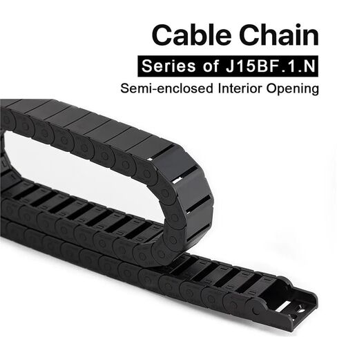 Cable Chain Semi-Enclosed Interior Opening 15x15 15x20 15x30 Drag Plastic Towline Transmission Machine Accessories(28mm,15x50 mm) in Saudi Arabia
