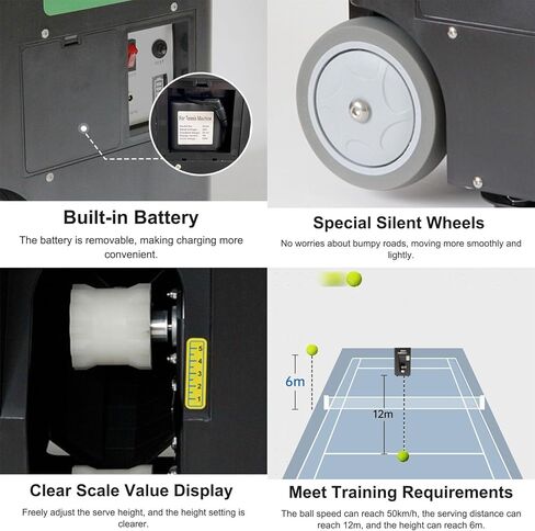 Tennis Ball Machine, Automatic Tennis Ball Launcher, Portable Tennis Training Machine, Smart App-Controlled/Remote-Controlled Tennis Server Machine in Saudi Arabia