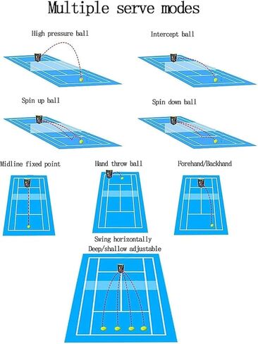 Portable Tennis Ball Machine,Automatic Throwing Machine Trainer/Thrower/Equipment for Daily Practice,Adjustable Launch Angle, 50 Balls, for Beginners Solo Training Sports in Saudi Arabia