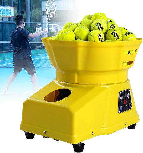 Tennis Ball Machine, Tennis Ball Tosser 7-Speed Speed Adjustment Portable w/Oscillation Ball Launcher Tennis Serving Machine topspin and bottomspin Accurate Efficient 30 Balls Large Capacity Box in Saudi Arabia