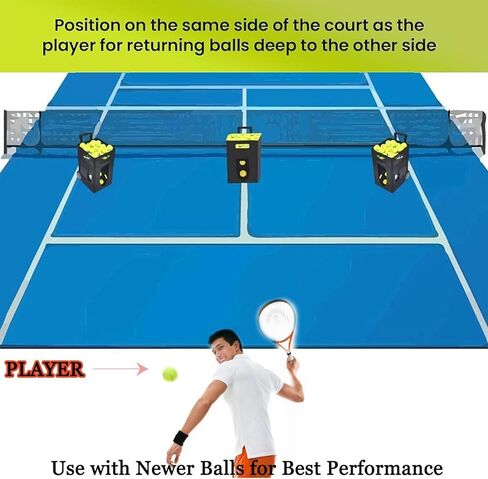 Automatic Tennis Ball Machine, App/Remote Control Tennis Ball Launcher/Thrower, Portable Tennis Pitching Machine, Smart Tennis Trainer in Saudi Arabia