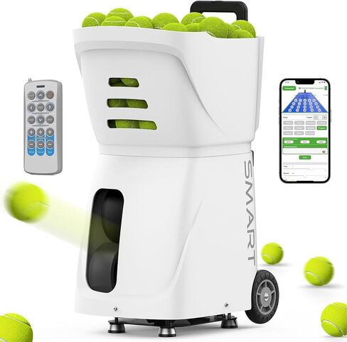 Automatic Tennis Ball Machine, Portable Tennis Ball Server Machine, Tennis Training Machine, Tennis Ball Thrower with App/Remote Control in Saudi Arabia