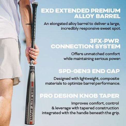 Louisville Slugger | 2026 | Select PWR Baseball Bat | BBCOR | -3 Drop | 2 5/8" Barrel | Sizes 31" - 34" | 2 Pc. Alloy-Composite in Kuwait