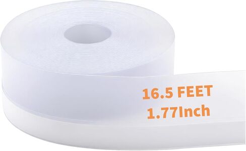 Weather Stripping Door Seal, 33 Feet Silicone Door Seal Strip Tape, Self Adhesive Doors Draft Stopper for Wind and Noise Blocking, Ideal for Doors, Windows and Shower Glass Gaps, Transparent in Kuwait