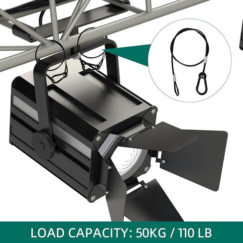 20Pcs 25" Safety Cable, Black PVC Coated 304 Stainless Steel Security Cable for Stage Lighting, 4mm Diameter,110 lb Load Capacity in Saudi Arabia