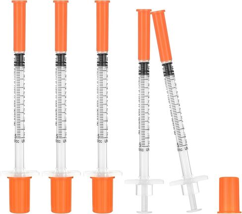محاقن 0.5 مل/سم مكعب 31 قياس 1/4 بوصة 6 مم، محاقن للاستعمال مرة واحدة في المختبر بإبرة، عبوة من 50 قطعة in Kuwait