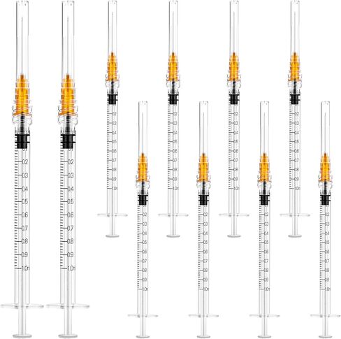 20 حزمة من أدوات حقنة المختبر 1 مل 27Ga 13 مم مع القياس، معبأة بشكل فردي in Kuwait