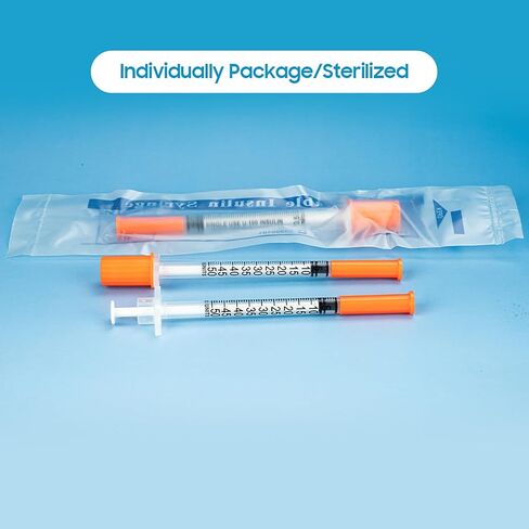 0.5ml Syringe, 0.5cc 31G 5/16 Inch Syringes, Precision Scientific Dispensing Tool, Individually Wrapped (Pack of 20) in Kuwait