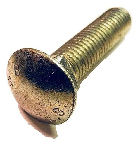 M12 X 1.75 X 50mm Metric Carriage Bolt Fully Threaded Zinc Plated Grade 8.8 Steel (Pack-5) in Kuwait