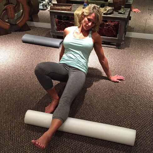 Medium Firm Foam Roller - Closed Cell Supreme Roller for Muscle Therapy & Deep Tissue Massage - Stress Release 34 Inch in Saudi Arabia