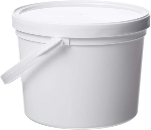 Consolidated Plastics Pail with Handle, HDPE, 6 Quart, White, 10 Piece in Saudi Arabia