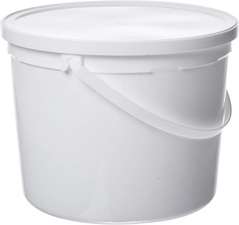 Consolidated Plastics Pail with Handle, HDPE, 6 Quart, White, 10 Piece in Saudi Arabia