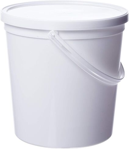 Consolidated Plastics Pail with Handle, HDPE, 6 Quart, White, 10 Piece in Saudi Arabia