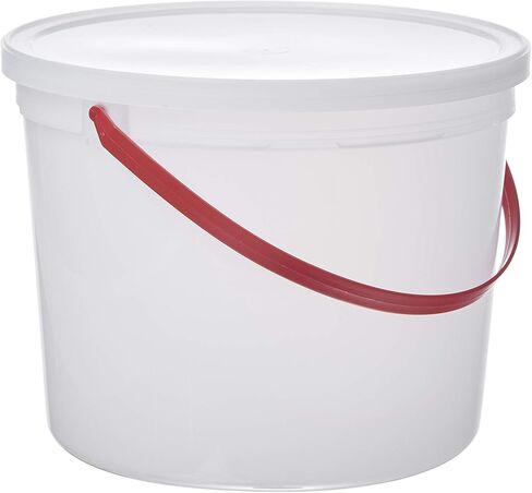 Consolidated Plastics Pail with Handle, HDPE, 6 Quart, White, 10 Piece in Saudi Arabia