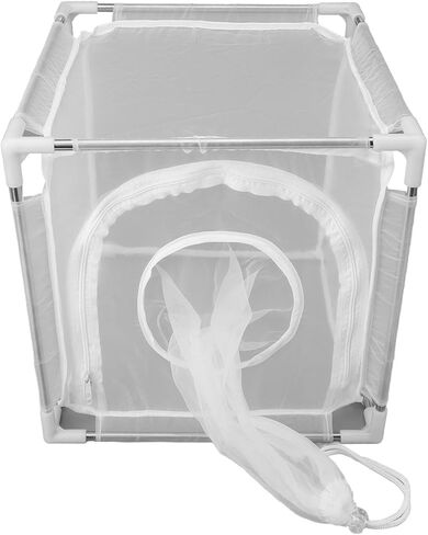 قفص شبكي أبيض يطير مع أنابيب من الفولاذ المقاوم للصدأ، 100 شبكة نايلون قابلة للفصل في الهواء الطلق قفص مراقبة الذبابة لتربية الفقس in Kuwait