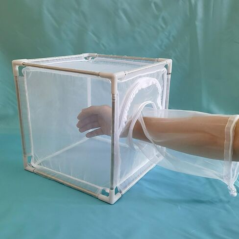 قفص شبكي أبيض يطير مع أنابيب من الفولاذ المقاوم للصدأ، 100 شبكة نايلون قابلة للفصل في الهواء الطلق قفص مراقبة الذبابة لتربية الفقس in Kuwait