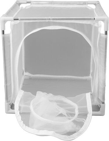 قفص شبكي أبيض يطير مع أنابيب من الفولاذ المقاوم للصدأ، 100 شبكة نايلون قابلة للفصل في الهواء الطلق قفص مراقبة الذبابة لتربية الفقس in Kuwait